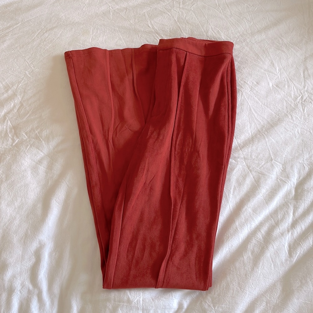 Flare burnt orange pants